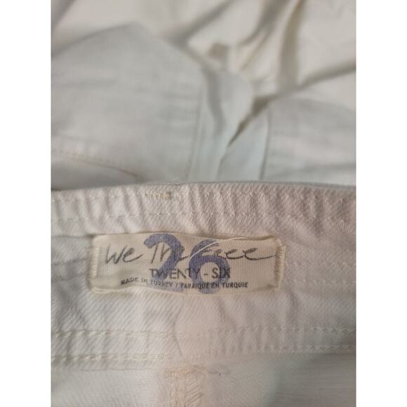 Free People Pants Womens 26 White Colette Wide Leg Culottes Cropped Button Fly - Picture 5 of 10